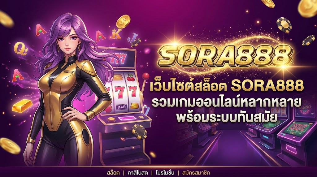 SORA888 เว็บไซต์สล็อตครบวงจร ยกระดับประสบการณ์เกมออนไลน์ในรูปแบบทันสมัย